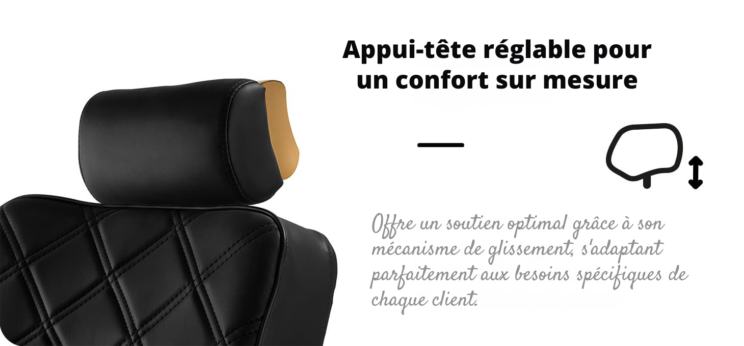 Fauteuil de barbier Royal Prestige Or-Noir - Un choix de luxe